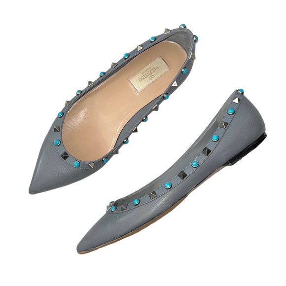 Valentino Garavani Shoes - Valentino Garavani Rockstud Ballet Flat size 37 Grey